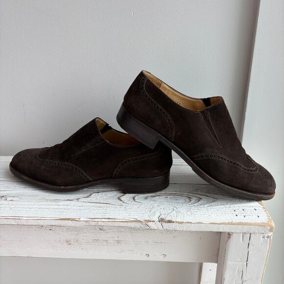 Mens Suede Dress Shoes 9.5 Dark Academia Quiet Luxury OldMoney Handmade Italian main image 5
